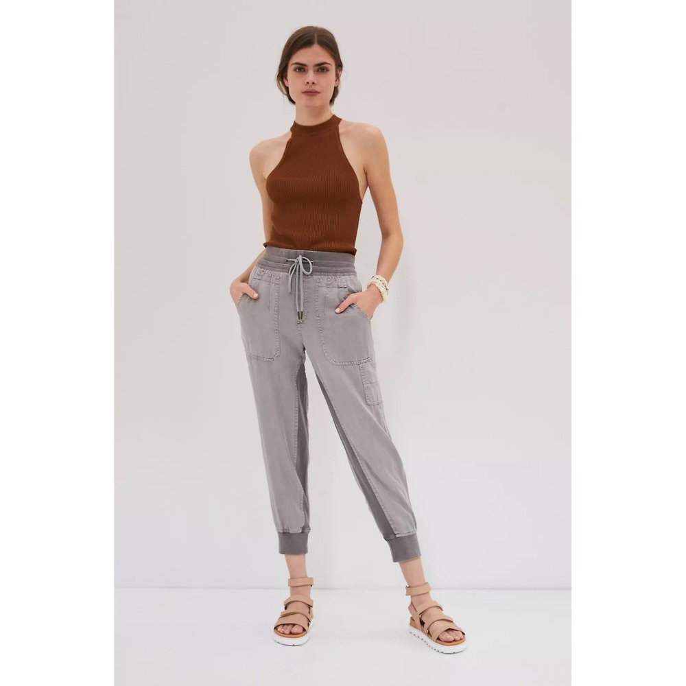 Anthropologie The Nomad Jogger Womens L Carpenter Cargo Drawstring Waist Pull On